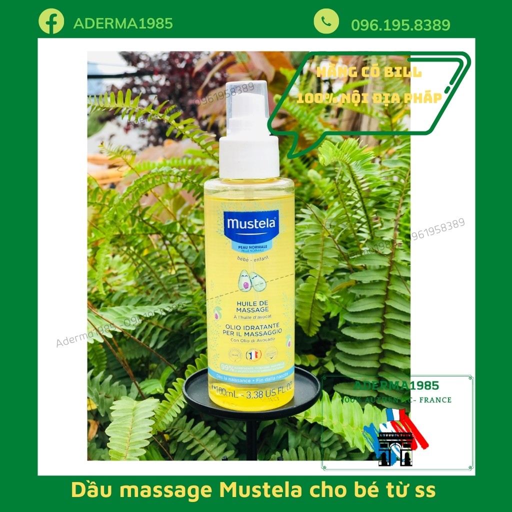 Dầu massage Mustela giúp bé thư giãn thoải mái, ăn ngon, ngủ kĩ