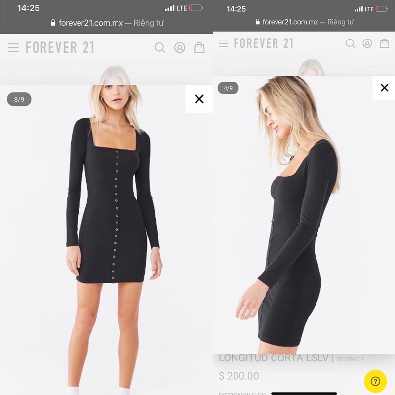 Đầm body f21 thun gân dư xịn