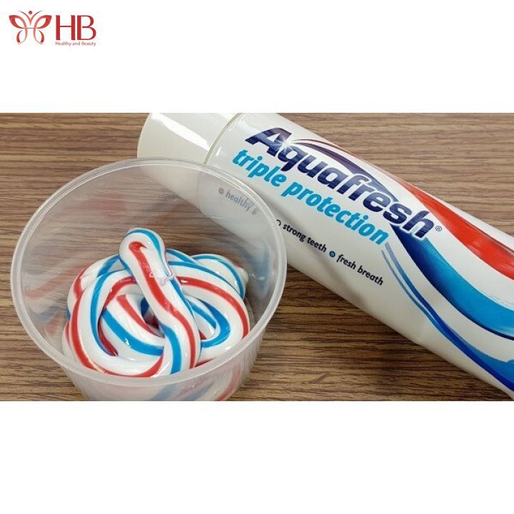 Kem đánh răng Aquafresh 140g Nhật Bản ngăn ngừa sâu răng hơi thở thơm mát