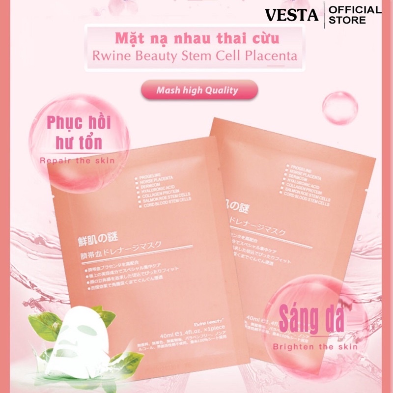 [COMBO 10 MIẾNG] Mặt Nạ Nhau Thai Cừu Nhật Bản, Mask Làm Đẹp[ HÀNG CHÍNH HÃNG]