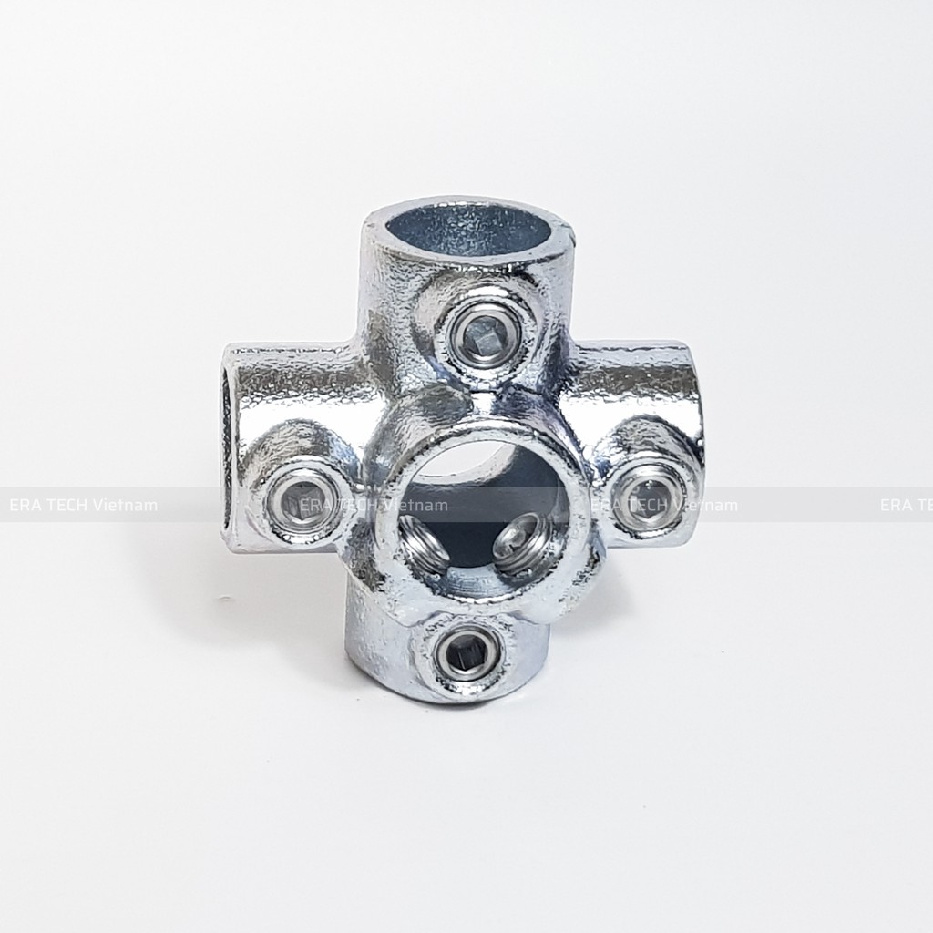 Cút nối kim loại 6 hướng đối xứng, cút nối đă năng, rắc co nối ống, khớp nối eratech ET158
