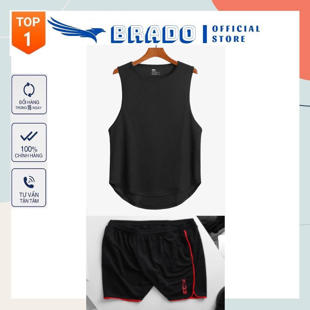 [ 𝐂𝐎𝐌𝐁𝐎 𝐄𝐂𝐇𝐓 ] Bộ Quần Áo thể thao nam, tập gym, chơi thể thao, chạy bộ, mặc ở nhà chất vải Cotton Thái co giãn
