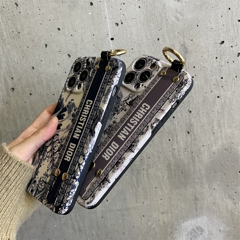 Ốp điện thoại TPU mềm họa tiết hoa và chim có dây đeo thích hợp cho IPhone 11 Pro Max 12 Pro max Xs Max 13 Pro Max