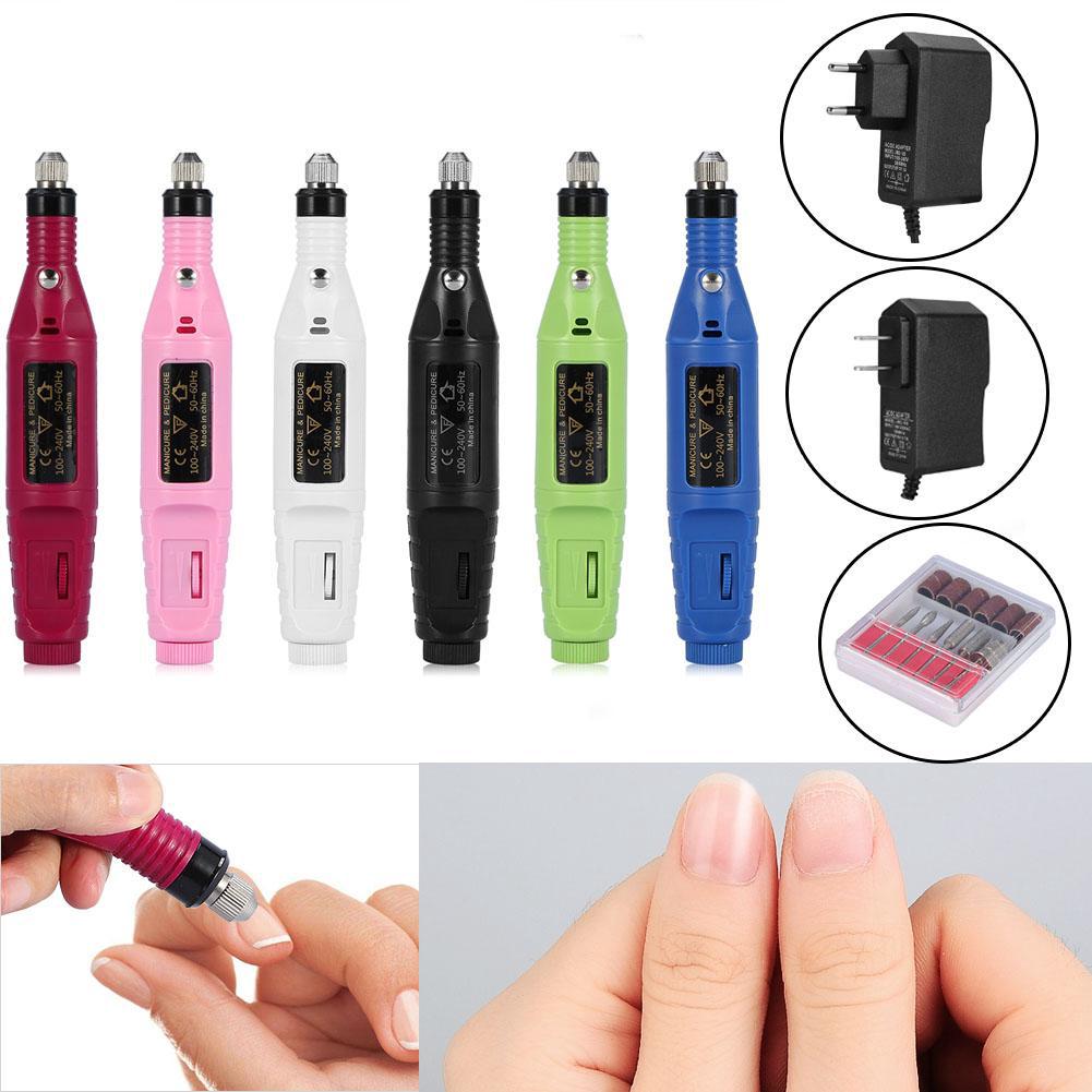 Set máy mài móng kèm 6 đầu mài + 6 ống giấy nhám và bộ sạc tiện lợi