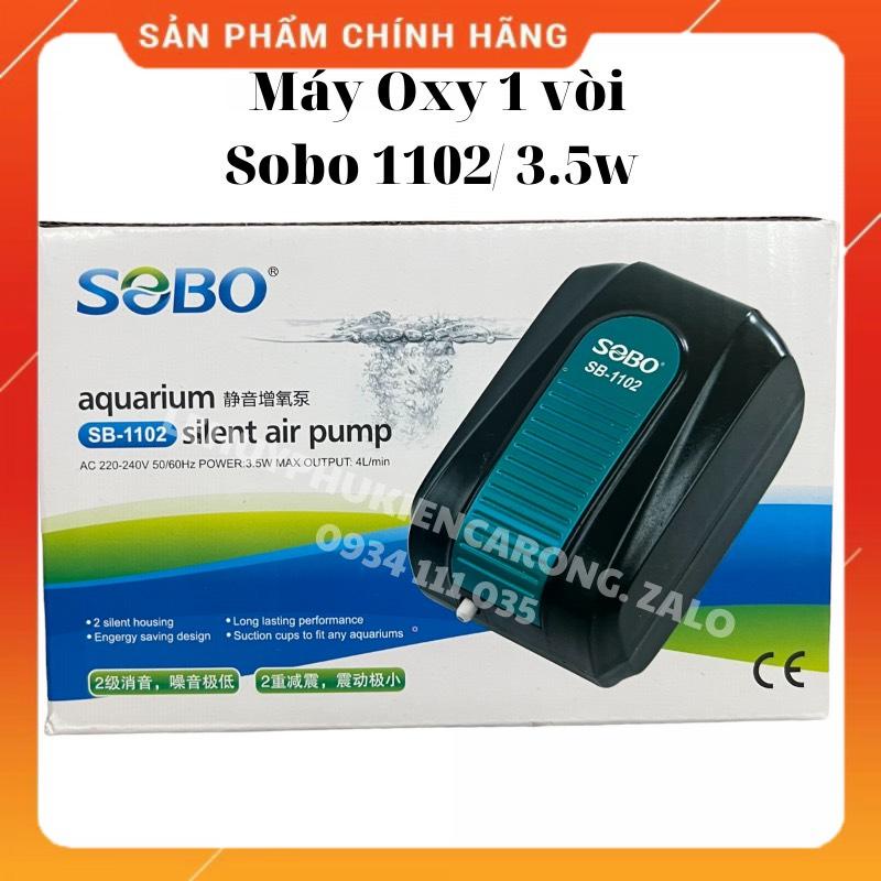 Máy Sủi Oxy Bể Cá SOBO SB-2800, SB-1102 1 vòi và SB-1106 2 vòi chạy siêu êm (chọn combo kèm phụ kiện dây+quả sủi)