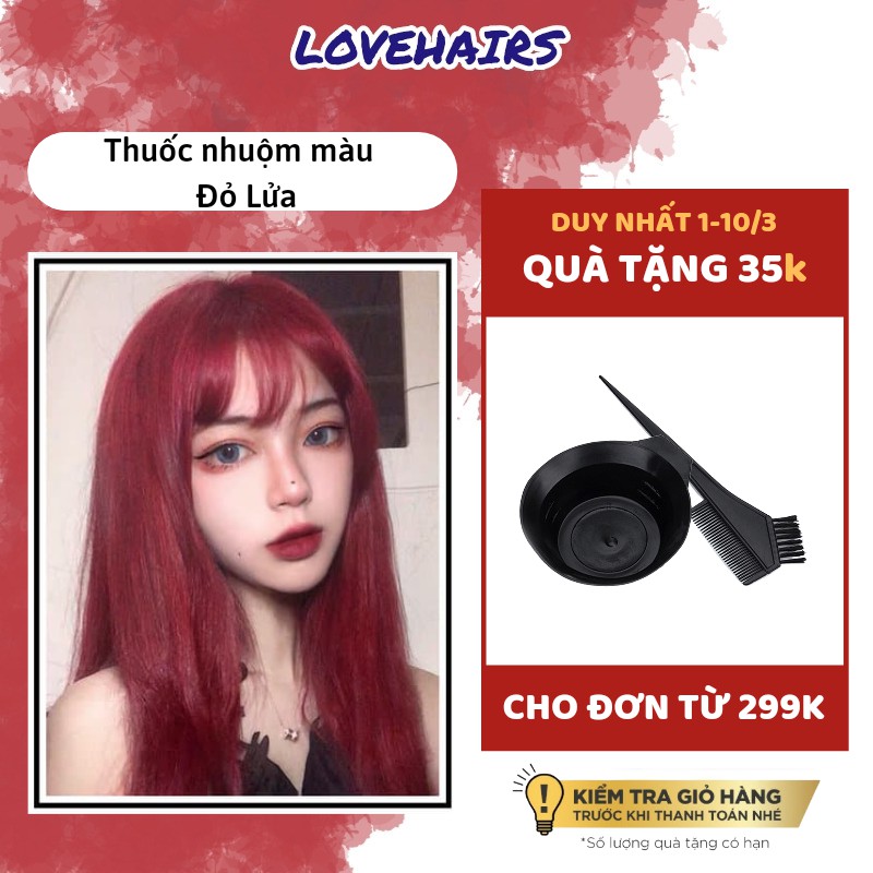 Thuốc Nhuộm Tóc Đỏ Red - Đỏ Lửa - Fire -  Thuốc Nhuộm Tóc Màu Đỏ Cá Tính Mang Lại Điều May Trong Tháng Mới - Love Hairs | BigBuy360 - bigbuy360.vn