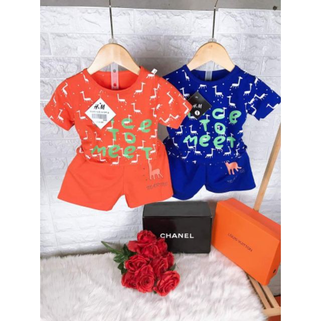 Bộ coton co dãn 4c cho bé( hình thật)