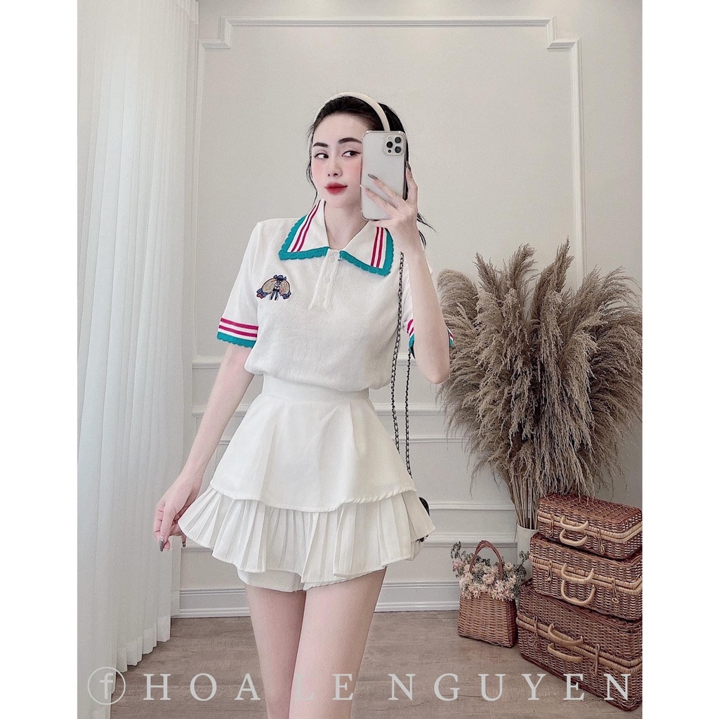 Áo Polo Có Cổ Thu Đông 2022 Phối Viền Cực Xinh Chất Len Tăm Cao Cấp Hàng Loại 1 | BigBuy360 - bigbuy360.vn