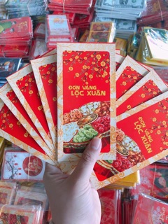 [ hàng chụp] combo 10 bao lixi tết khổ lớn