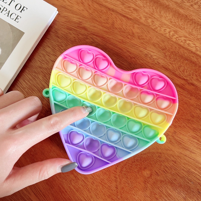 Hàng Có Sẵn Love Pop It Túi Bong Bóng Đồ Chơi Cầm Tay Hình Trái Tim Giải Tỏa Căng Thẳng Dành Cho Trẻ Em