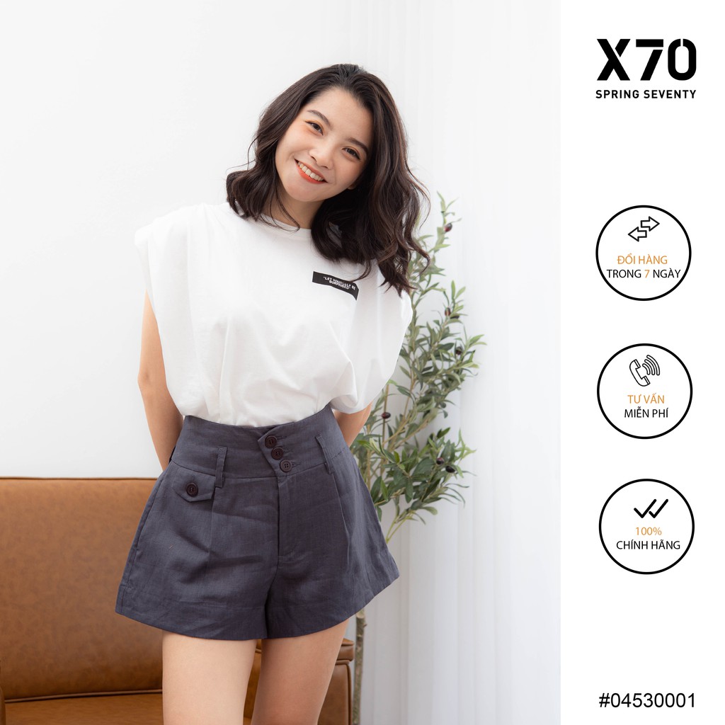 Quần Short Nữ Linen Thời Trang X70 - 04530001