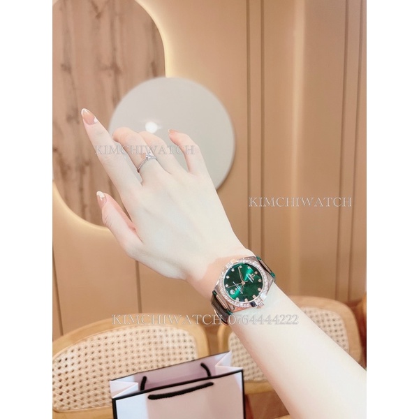 Đồng hồ nữ Omga  dây da cao cấp hàng xịn xò ảnh thật