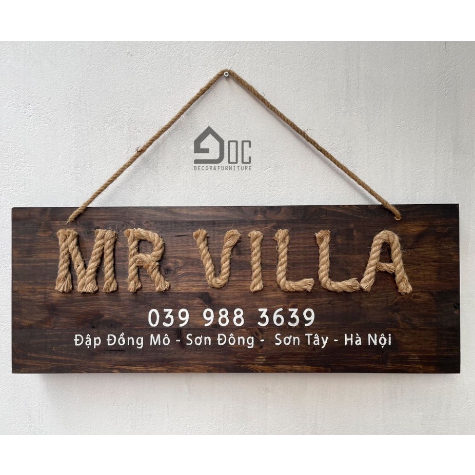 Biển, bảng gỗ làm theo yêu cầu phong cách mộc mạc cho quán coffee, nhà hàng, homestay Góc Decor