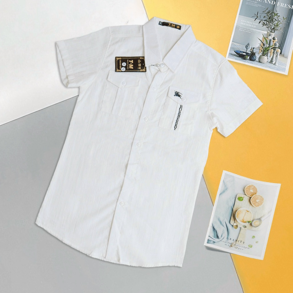 Áo Sơ mi Nam Ngắn Tay 2 Túi Ngực Có Nắp Cổ Cài Nút Chất Đũi Nhẹ Mát Form CHuẩn Mặc Đẹp Phù Hợp Mọi Nơi [NEW UNISEX]