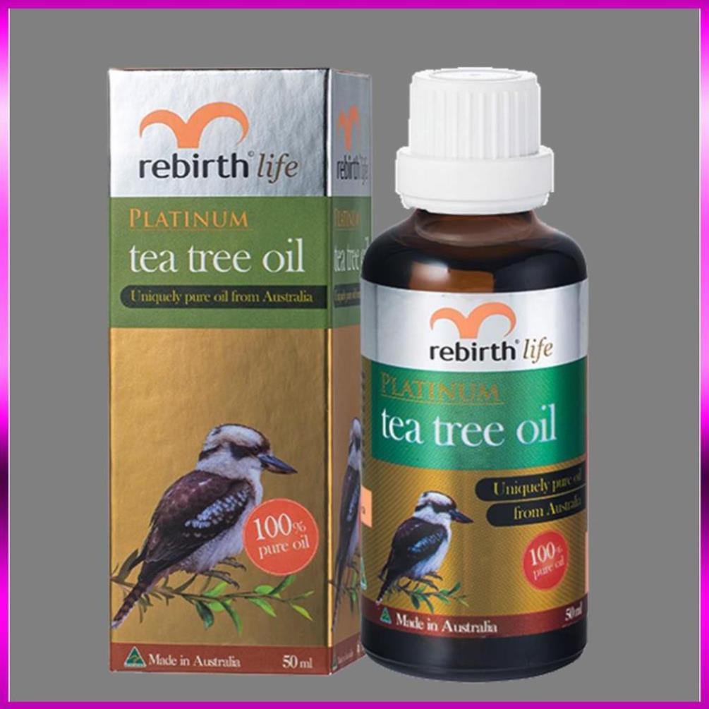 Tinh dầu tràm trà nguyên chất {{anti.acne}} tea tree essential oil Rebirth 10ml/50ml - Úc