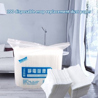 VN✿ 100pcs Disposable Electrostatic Dust Removal Mop Paper Home Kitchen Bathroom Cleaning Cloth