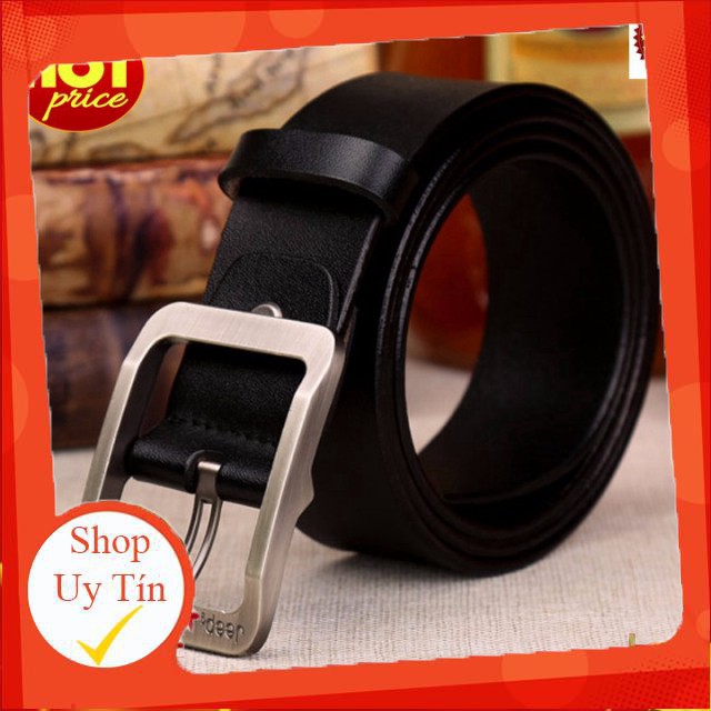 Thắt Lưng Nam Da Thật, Thắt Lưng Nam Da Bò 100% - Thương Hiệu Jeep King Cao Cấp -Hàng nhập khẩu