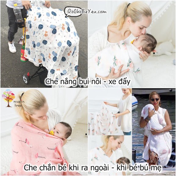 Khăn Aden Anais đa năng 100% Sợi Tre Hàng Loại 1 (Cho chọn mẫu)