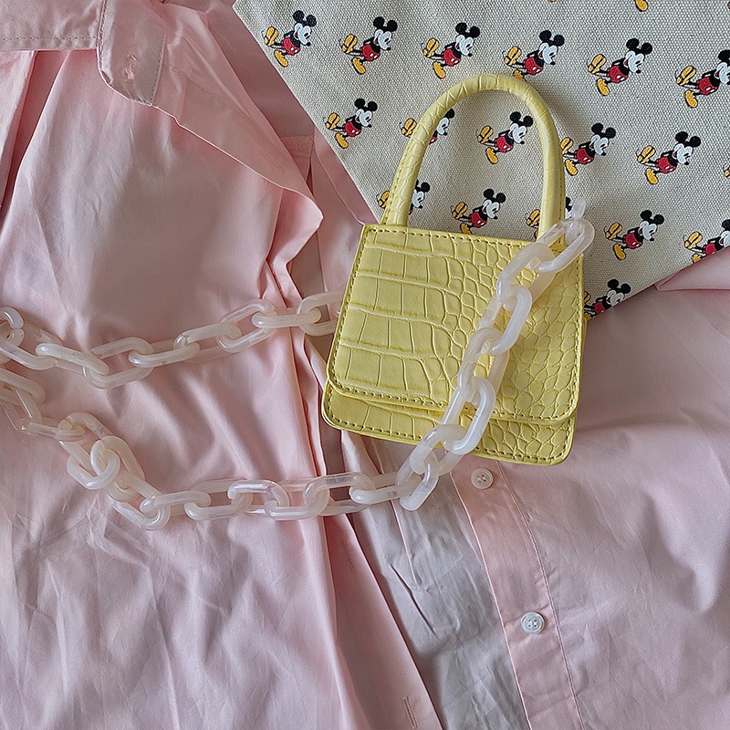 IELGY Túi Đeo Vai Họa Tiết Da Cá Sấu Dễ Thương Thời Trang Cho Nữ