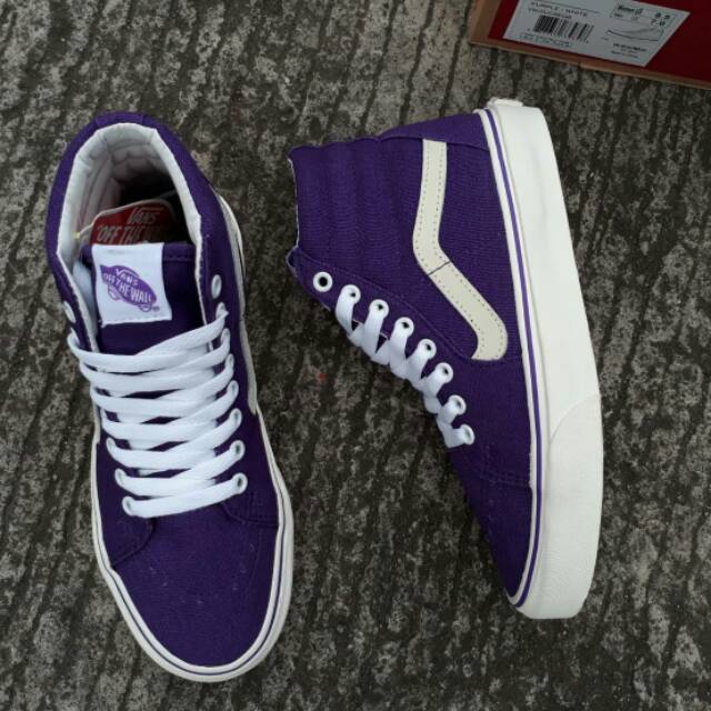 Giày Vans Sk8 Hi Tím - Oldskool Vans Sk8 Vans 37 38 39 40 Vans Cho Nữ