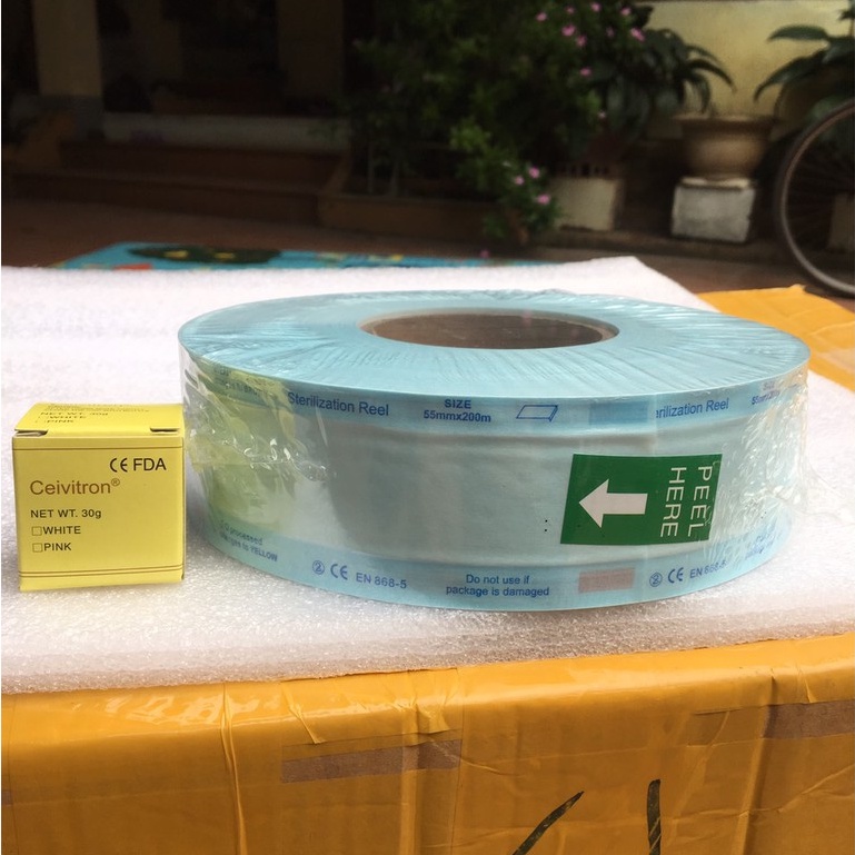 Túi đóng gói dụng cu y tế,Cuộn đóng gói tiệt trùng y tế khổ 5,5 cm x200m, 7.5 cm x200