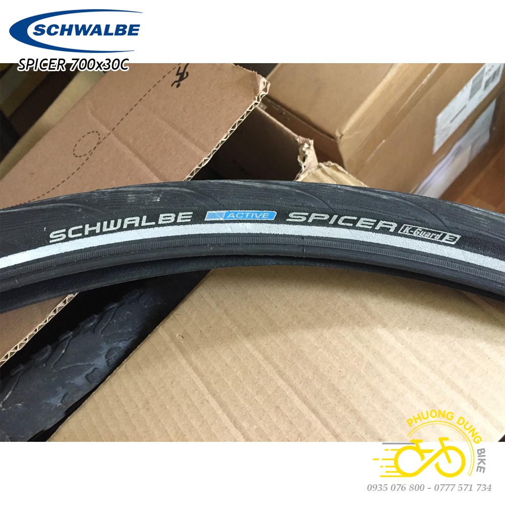 Lốp xe đạp Schwalbe Spicer K-Guard viền phản quang 700x30C - 1 Chiếc