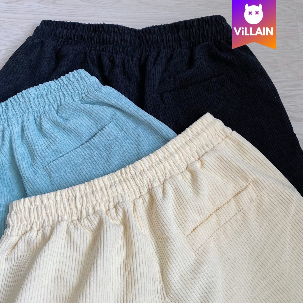 Quần Short, Quần Đùi Ngắn Chất Nhung Gân Kiểu Chữ DREW Siêu Hot Trẻ Trung Cho Nam Nữ Unisex - Villain Shop