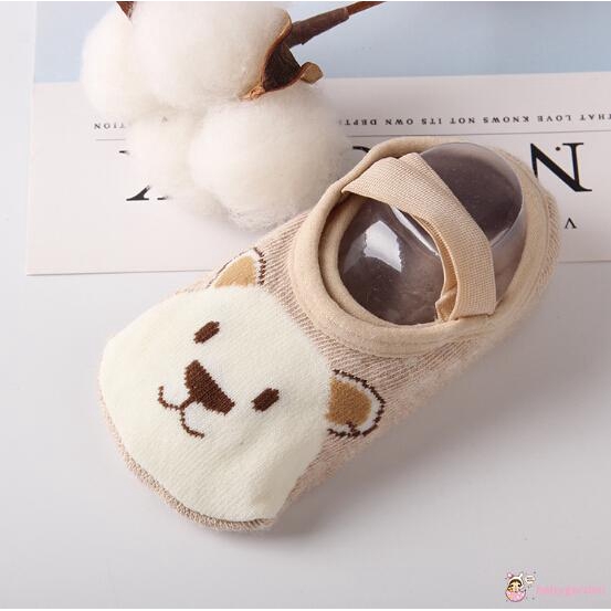 Cặp vớ cotton chống trượt họa tiết dễ thương cho bé