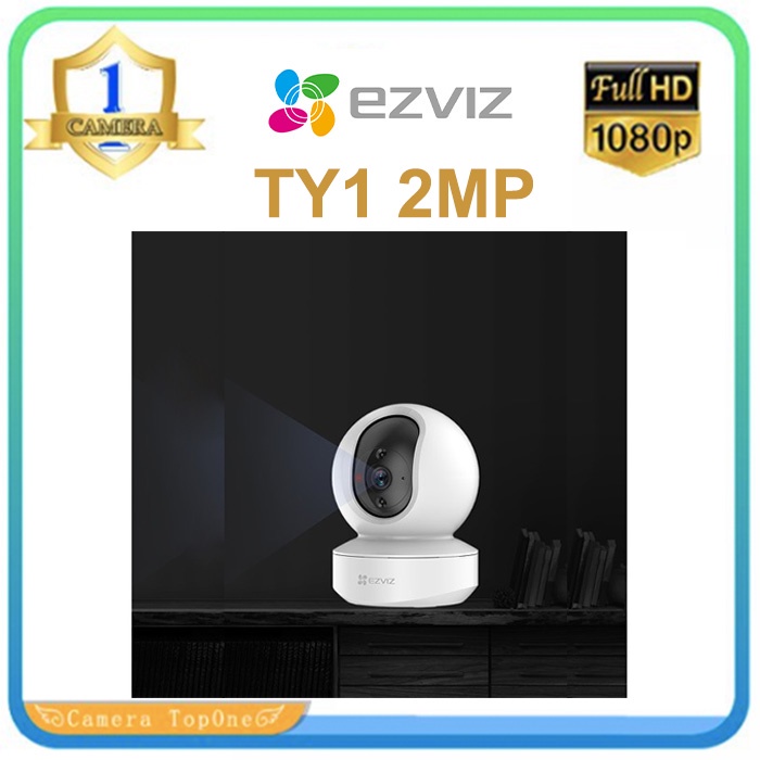 Camera không dây wifi HD1080P EZVIZ TY1 2MP đàm thoại 2 chiều xoay theo chuyển động.