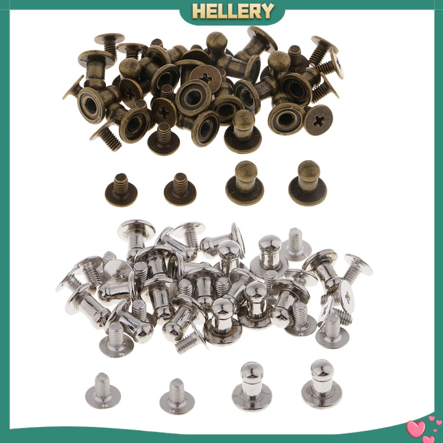 Set 20 Đinh Tán Đầu Tròn mini Bằng Đồng Chuyên Dụng Làm Đồ Da