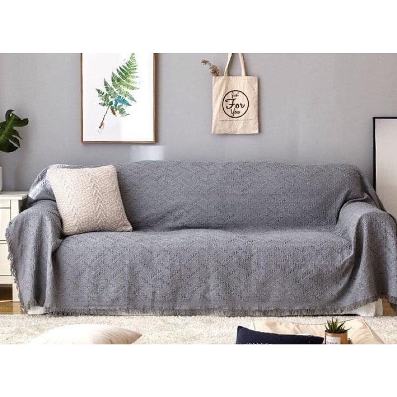 [Mẫu Mới] Khăn Phủ Sofa, Thảm Trang Trí, Chất Liệu Cotton Dệt Cao Cấp