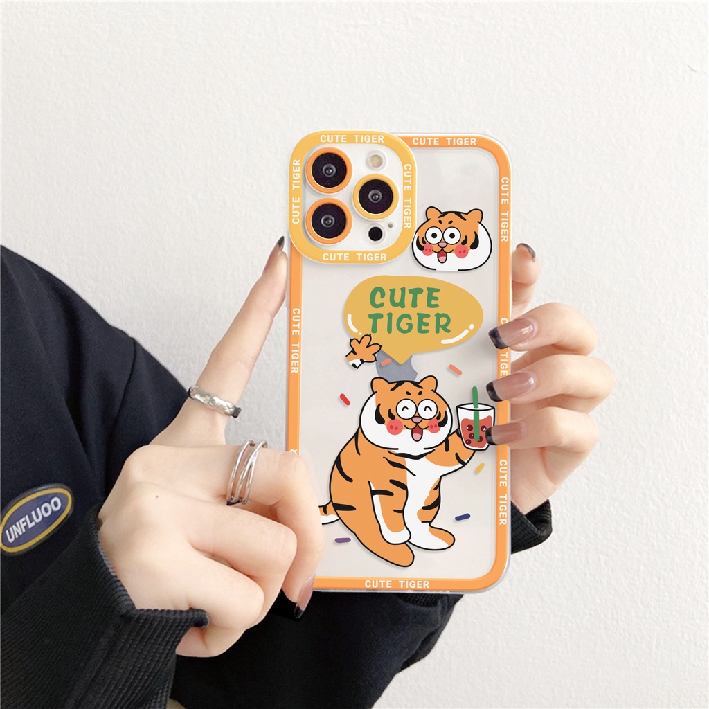 Ốp lưng iphone Cute Ti.ger cạnh vuông 6/6plus/6s/6splus/7/7plus/8/8plus/x/xr/xs/11/12/13/pro/max/plus/promax | BigBuy360 - bigbuy360.vn