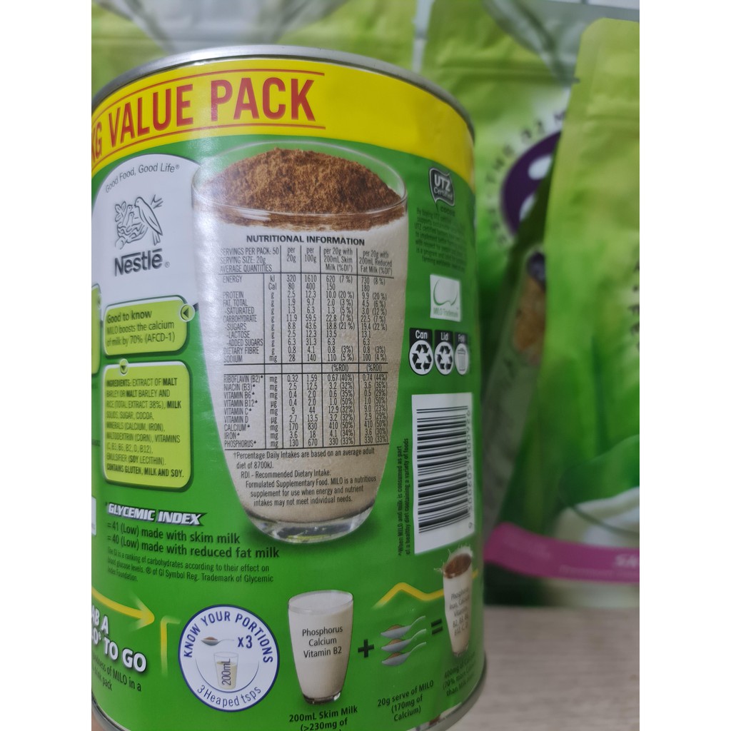 (SALE) Sữa Milo Úc 1kg (DATE 4/2022)