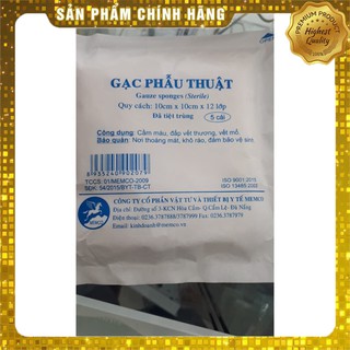 Gạc phẫu thuật 10x10x12lớp