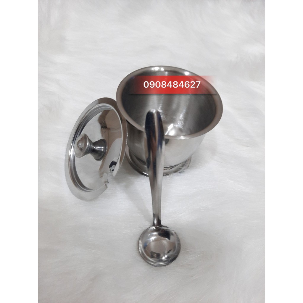HŨ ĐỰNG GIA VỊ BẰNG INOX KÈM NẮP VÀ MUỖNG