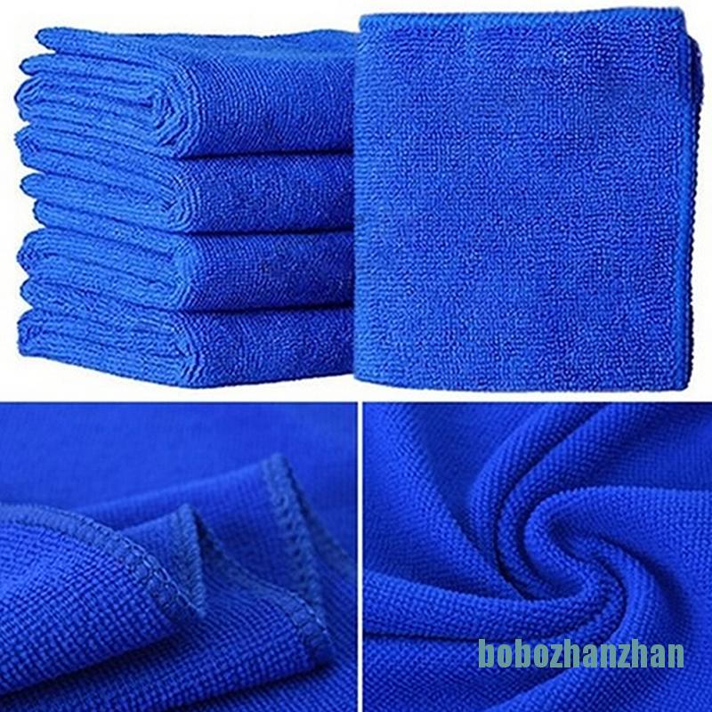 [bobozhanzhan]5Pcs Fabulous Great Blue Wash Cloth Car Auto Care Microfiber Cleaning Towels