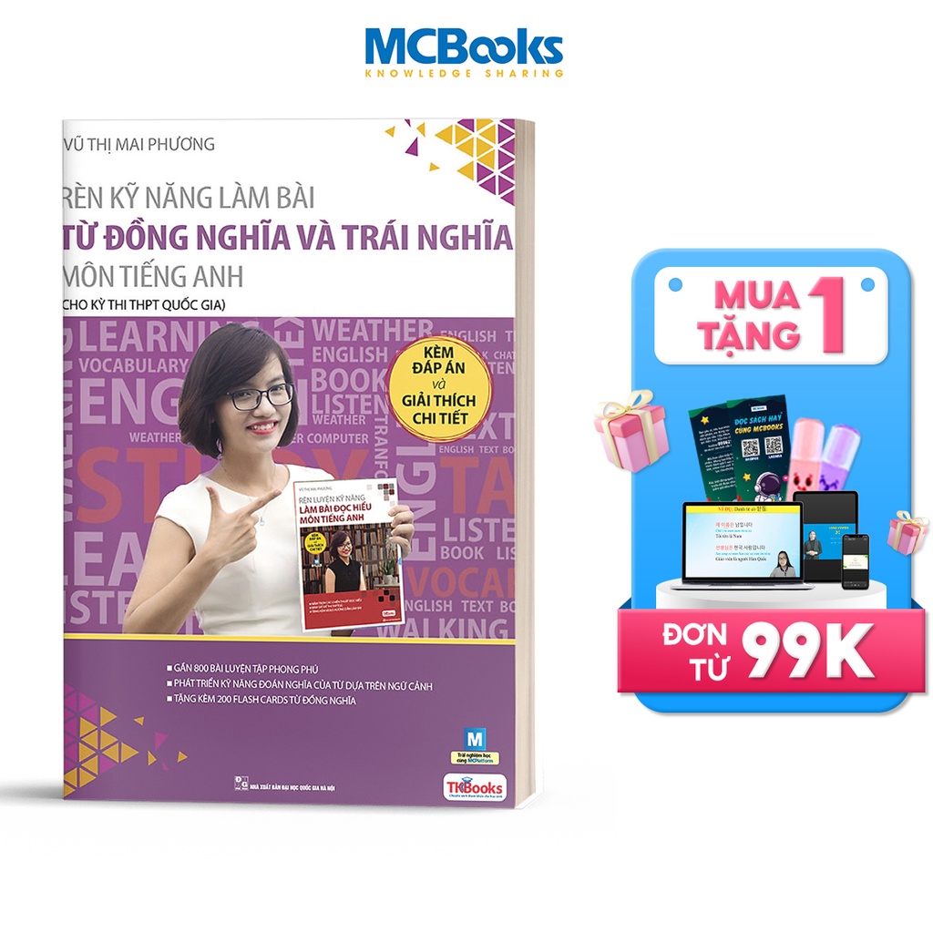 Sách - Rèn kỹ năng làm bài từ đồng nghĩa và trái nghĩa môn tiếng Anh (dành cho ôn thi THPT Quốc gia)