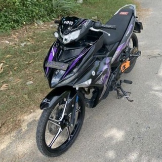 Tem rời exciter y15zr 150 đen phối tím