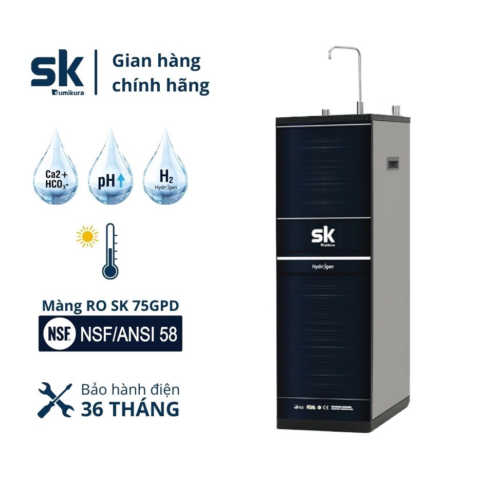 Máy Lọc Nước Hydrogen 10 lõi 2 Chức Năng SK Sumikura SKW-HN-10FS2