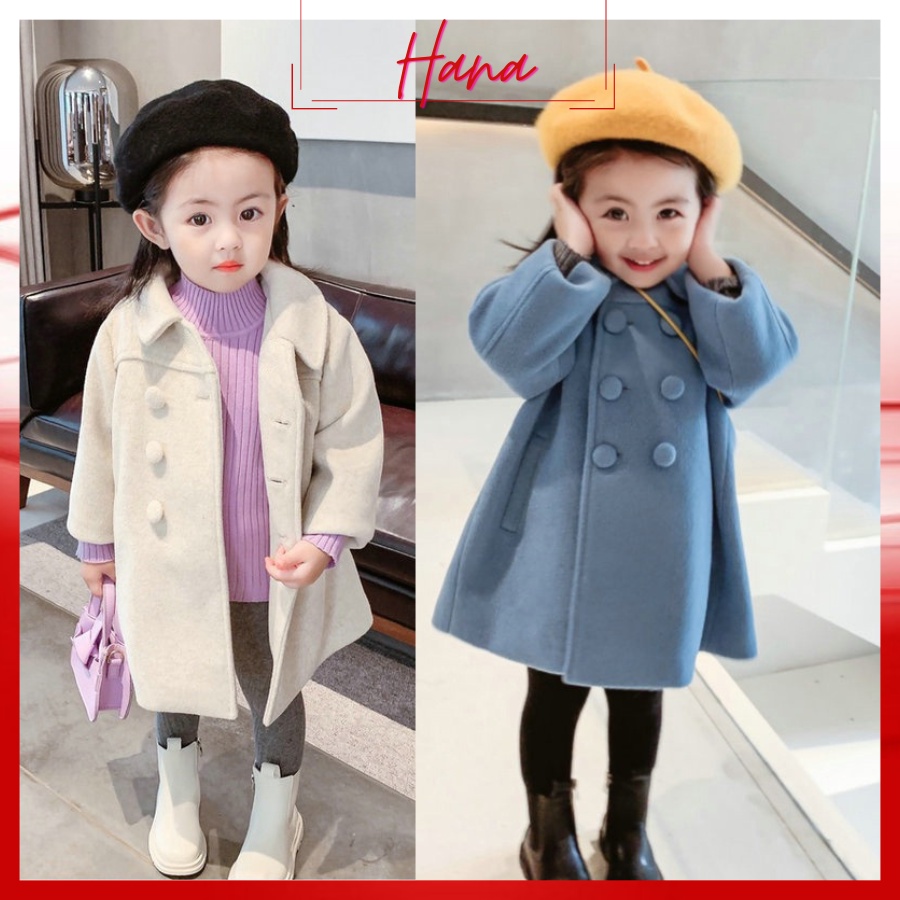 💕 Áo khoác dạ bé gái siêu xinh dày dặn chất đẹp, áo khoác trẻ em 💕