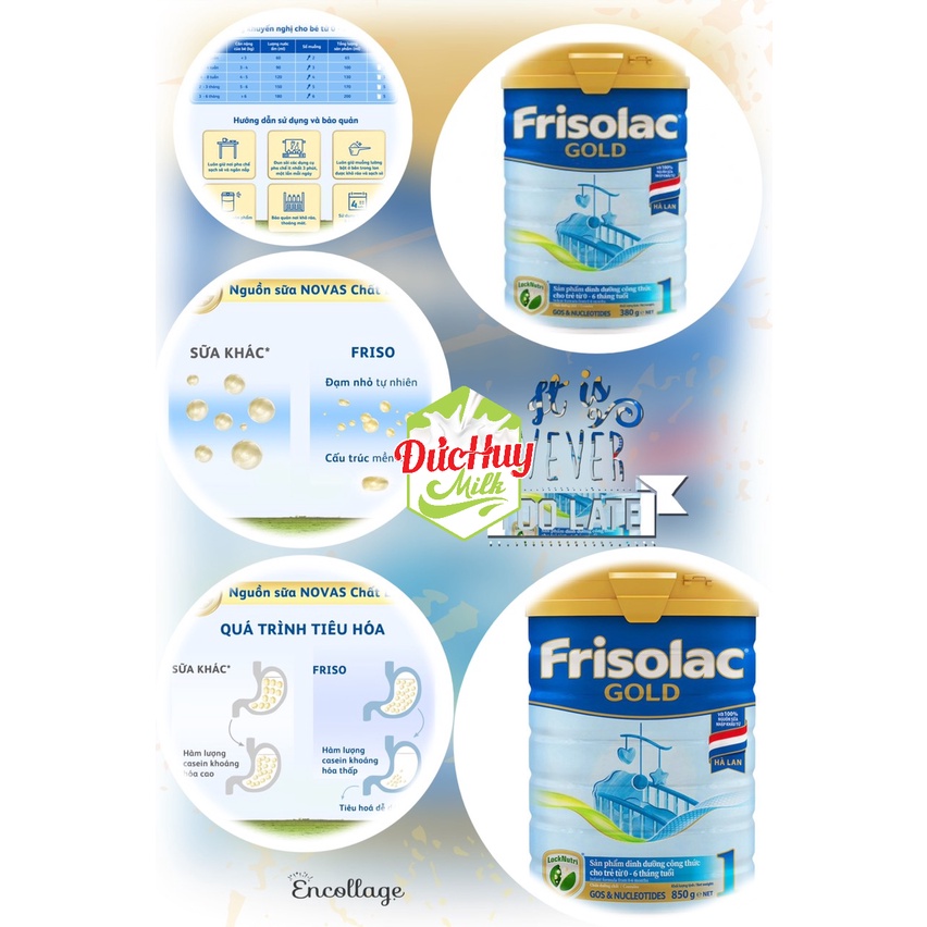 Sữa bột Frisolac Gold 1 Lon 380g_850g (Mới)