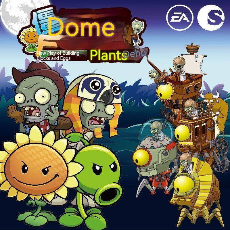 Thực vật vs. Bộ Đồ Chơi Lắp Ráp Mô Hình Zombies Vui Nhộn Cho Bé