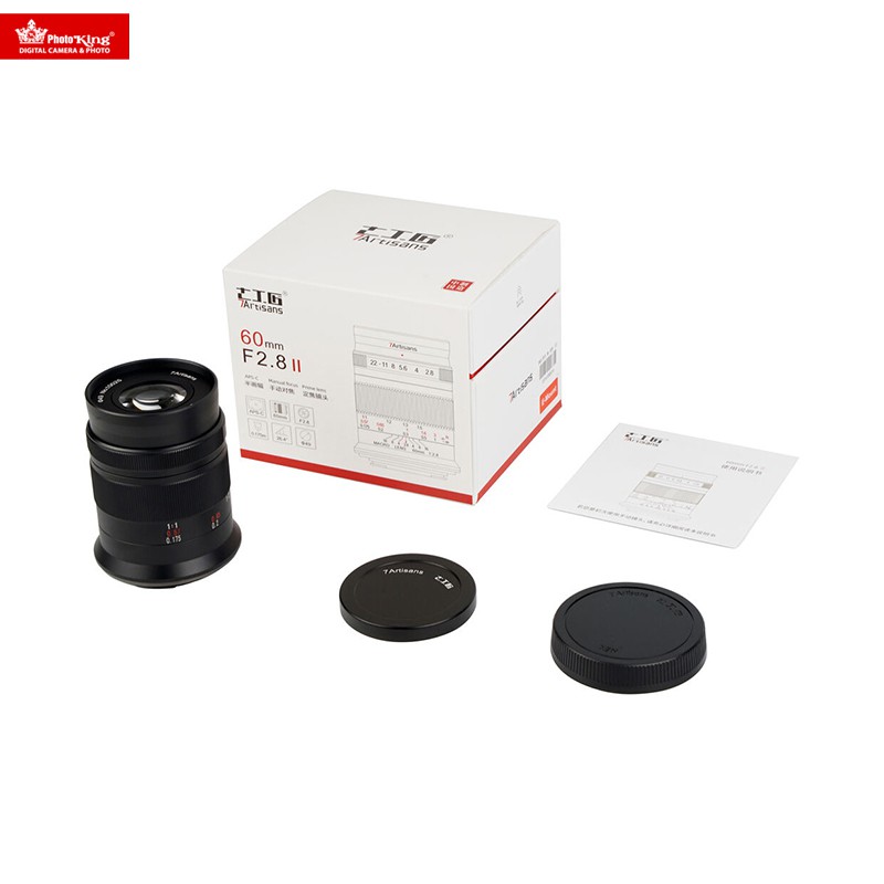 Ống kính MF 7Artisans 60mm f2.8 Macro Mark II cho Sony E, Fujifilm X, Olympus M43, Canon EOS-M và Nikon Z