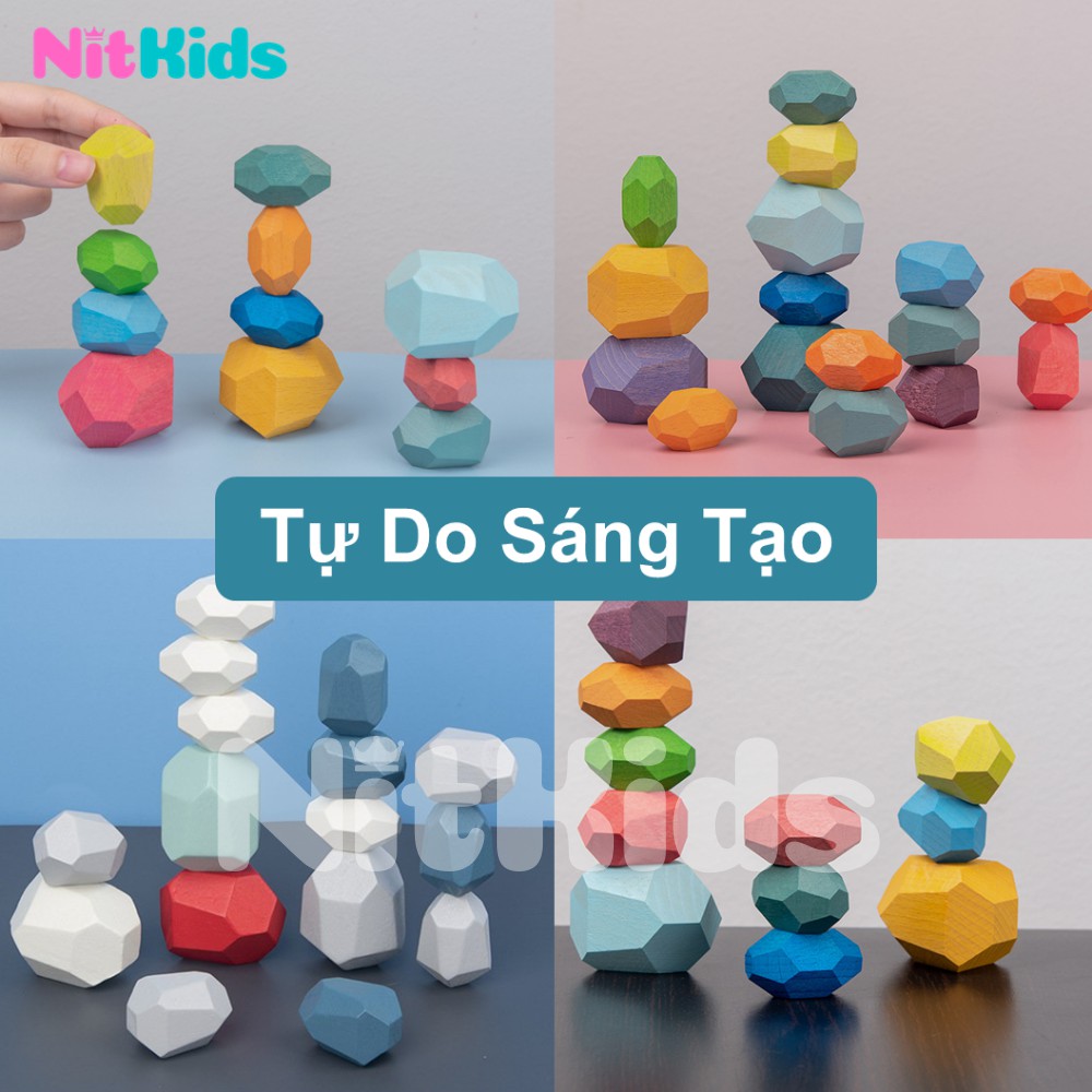 Bộ Đá Gỗ Xếp Hình Nghệ Thuật, Đồ Chơi Sáng Tạo Cho Bé 3 Tuổi, Phát Triển Kỹ Năng Thủ Công, Mỹ Thuật