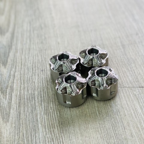 Cặp gù inox Salaya, Gù bông Salaya, Gù 5 cạnh bông Salaya sáng đẹp