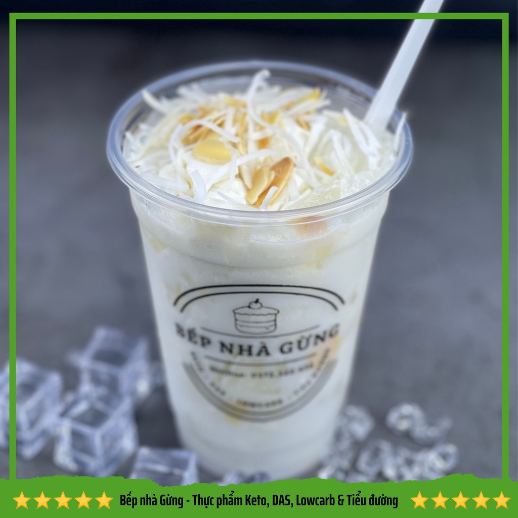 <HỎA TỐC> Chè dừa dầm cốc 500ml - For Keto, DAS, Lowcarb, Eatclean & Tiểu đường