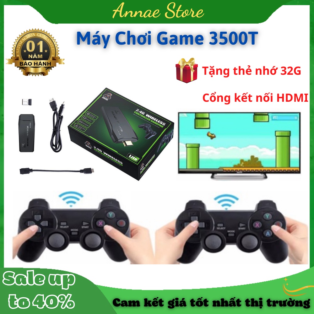 Máy Chơi Game Cầm Tay PS 3500 Game - Kết Nối HDMI - Mở là chơi không cần cài đặt - Tặng kèm thẻ nhớ 32G - Bảo hành 1 năm