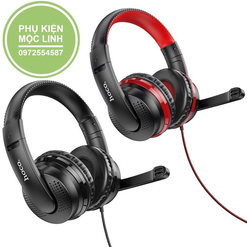 Tai nghe máy tính, điện thoại có míc chụp tai chơi game chính hãng Hoco W103