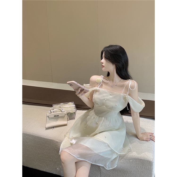 Đầm Nữ Váy Ngắn Xòe Trắng Hàng Thiết Kế Trễ Vai Hai Dây Công Chúa Cao Cấp Nhẹ Nhàng Phù Hợp Đi Ăn Cưới Dự Tiệc Sinh Nhật | WebRaoVat - webraovat.net.vn