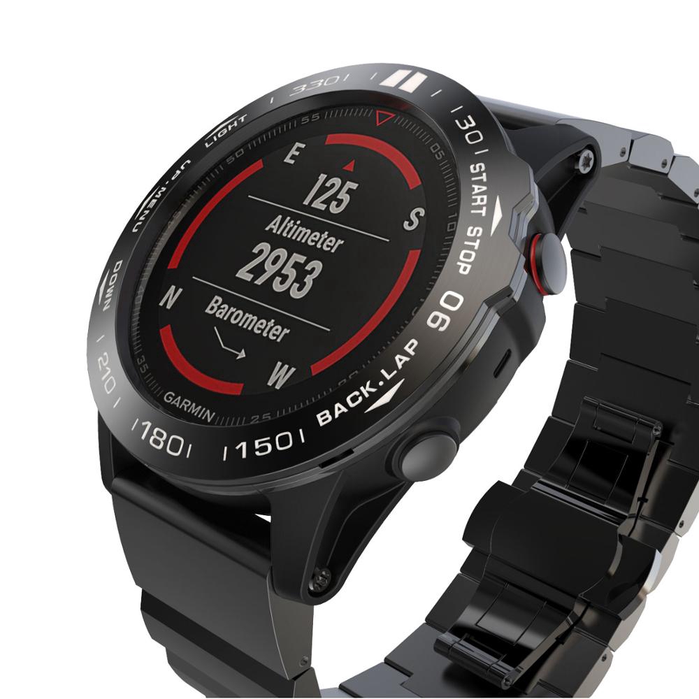 Ốp vòng bezel đồng hồ bằng thép không gỉ cho Garmin Fenix 5x 5xplus 3 3HR